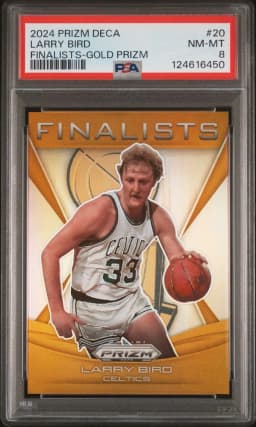 2024 #20 Larry Bird PSA 8 Panini Prizm Deca Finalists