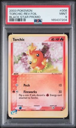 2003 #008 Torchic-Reverse Foil PSA 9 Black Star Promo
