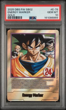 2025 #E-78 Energy Marker PSA 10 Dragon Ball Super Card Game Fusion World Manga Booster 02