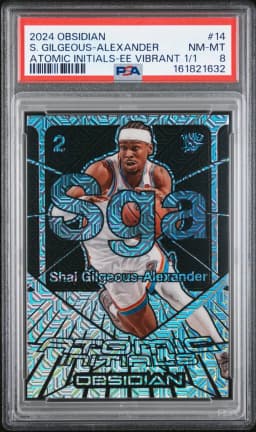 2024 #14 Shai Gilgeous-Alexander PSA 8 Panini Obsidian Atomic Initials