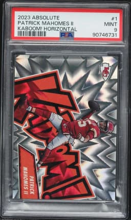 2023 #1 Patrick Mahomes II PSA 9 Panini Absolute Kaboom! Horizontal Football