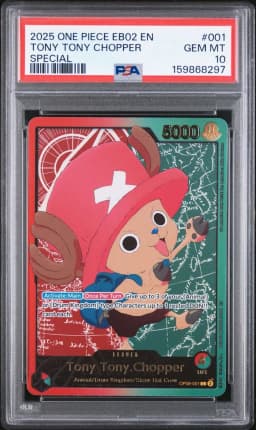 2025 #001 Tony Tony Chopper PSA 10 One Piece EB02-Extra Booster -Anime 25th Collection- One Piece