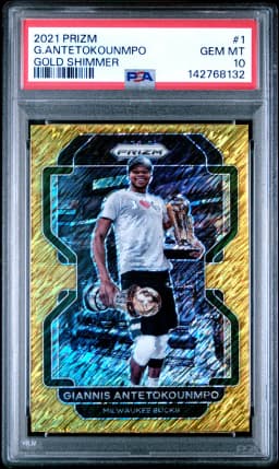 2021 #1 Giannis Antetokounmpo PSA 10 Panini Prizm
