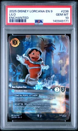 2025 #238 Lilo - Best Explorer Ever PSA 10 Disney Lorcana EN 9-Fabled