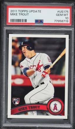 2011 #US175 Mike Trout PSA 10 Topps Update Baseball