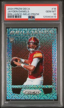 2024 #16 Jayden Daniels PSA 10 Panini Prizm Deca Brilliance
