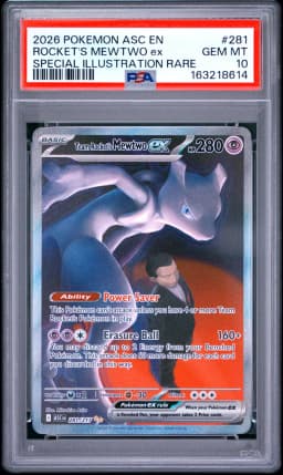 2026 #281 Team Rocket's Mewtwo EX PSA 10 Asc EN-Ascended Heroes