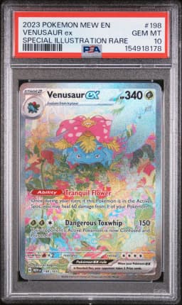2023 #198 Venusaur EX PSA 10 Mew EN-151