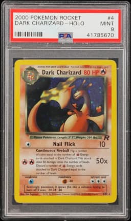 2000 #4 Dark Charizard-Holo PSA 9 Rocket