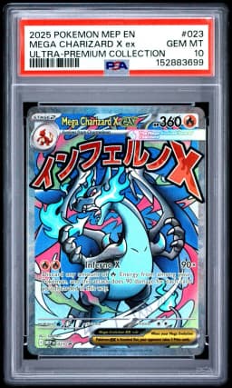 2025 #023 Mega Charizard X EX PSA 10 Mep EN-Me Black Star Promo