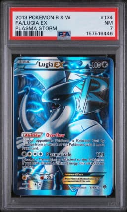 2013 #134 Full Art/Lugia EX PSA 7 Black & White Plasma Storm