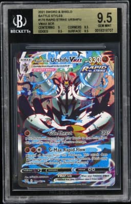 2021 #170 Rapid Strike Urshifu VMAX ALT ART SEC BGS 9.5 TCG Sword & Shield Battle Styles