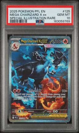 2025 #125 Mega Charizard X EX PSA 10 Pfl EN-Phantasmal Flames