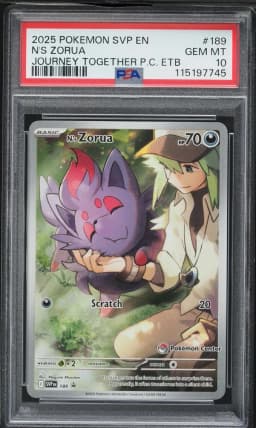 2025 #189 N's Zorua PSA 10 Svp EN-SV Black Star Promo Pokemon