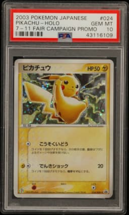 2003 #024 Pikachu-Holo PSA 10 Japanese Promo