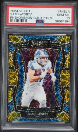 2023 #PHSLA Sam LaPorta PSA 10 Panini Select Phenomenon Football