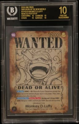 2024 #OP05119 Monkey.D.Luffy WANTED POSTER SP BGS 10 One Piece Card Game Emperors in the New World