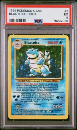 1999 #2 Blastoise-Holo PSA 5 Game