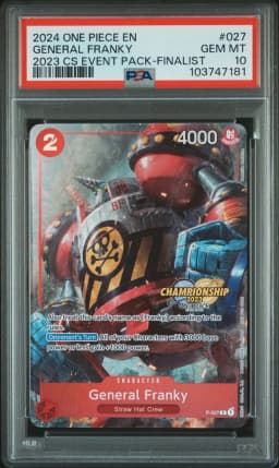 2024 #027 General Franky PSA 10 One Piece Championship 2023 Event Pack