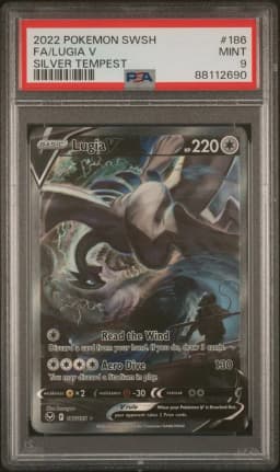 2022 #186 Full Art/Lugia V PSA 9 Sword & Shield Silver Tempest