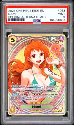 2026 #053 Nami PSA 9 One Piece EB03-Extra Booster -One Piece Heroines Edition-