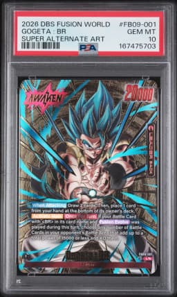 2026 #FB09-001 Gogeta : BR PSA 10 Dragon Ball Super Card Game Fusion World Dual Evolution