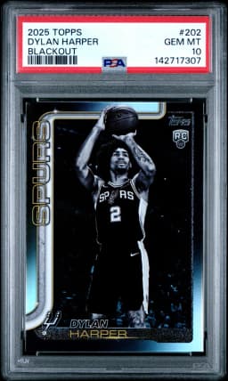 2025 #202 Dylan Harper PSA 10 Topps