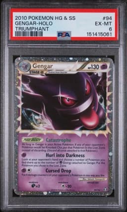 2010 #94 Gengar-Holo PSA 6 Heartgold & Soulsilver Triumphant