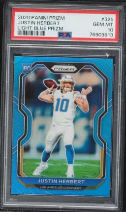 2020 #325 Justin Herbert PSA 10 Panini Prizm Football