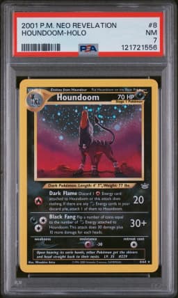 2001 #8 Houndoom-Holo PSA 7 Neo Revelation