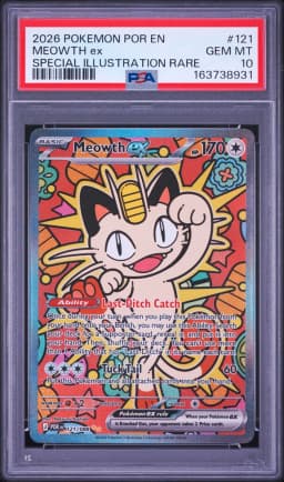 2026 #121 Meowth EX PSA 10 Por EN-Perfect Order