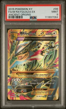 2015 #98 Full Art/M Rayquaza EX PSA 9 XY Ancient Origins