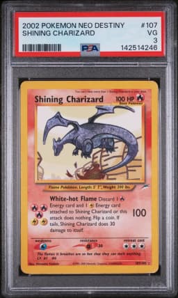 2002 #107 Shining Charizard PSA 3 Neo Destiny