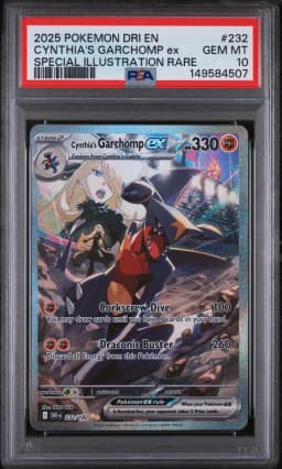 2025 #232 Cynthia's Garchomp EX PSA 10 Dri EN-Destined Rivals