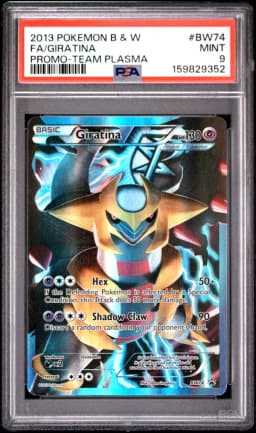 2013 #BW74 Full Art/Giratina PSA 9 Black & White Promo