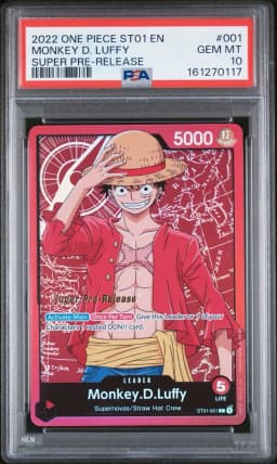 2022 #001 Monkey D. Luffy PSA 10 One Piece Starter Deck ST01-Straw Hat Crew
