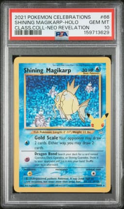 2021 #66 Shining Magikarp-Holo PSA 10 Celebrations Classic Collection