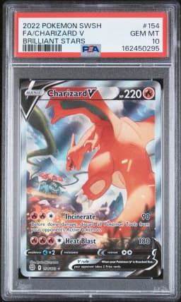 2022 #154 Full Art/Charizard V PSA 10 Sword & Shield Brilliant Stars