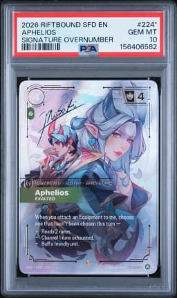 2026 #224* Aphelios - Exalted PSA 10 Riftbound: League of Legends Sfd-Spiritforged