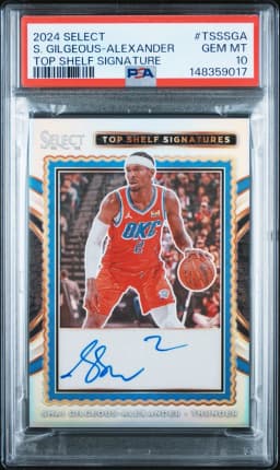 2024 #TSSSGA Shai Gilgeous-Alexander PSA 10 Panini Select Top Shelf Signatures