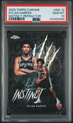 2025 #INS-12 Dylan Harper PSA 10 Topps Chrome Instinct