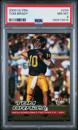 2000 #234 Tom Brady PSA 8 Ultra