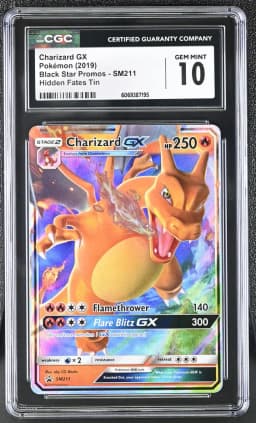 2019 #SM211 Charizard GX CGC 10 Black Star Promos - Sun & Moon - English