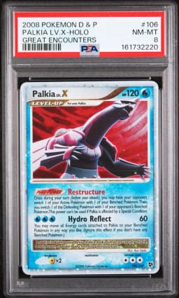 2008 #106 Palkia LV.X-Holo PSA 8 Diamond & Pearl Great Encounters