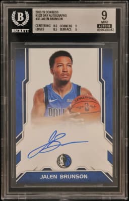 2018 #33 Jalen Brunson BGS 9 Donruss Next Day Autographs
