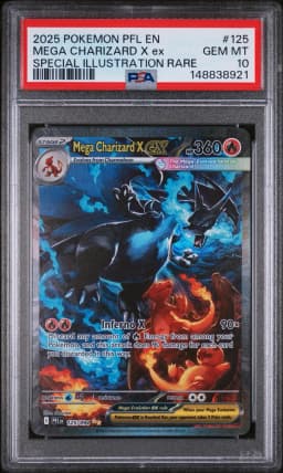 2025 #125 Mega Charizard X EX PSA 10 Pfl EN-Phantasmal Flames