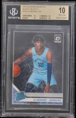 2019 #168 Ja Morant RR BGS 10 Donruss Optic Black Velocity