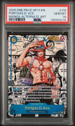 2025 #119 Portgas D. Ace PSA 10 One Piece OP13-Carrying on His Will