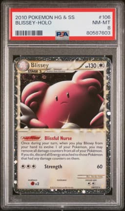 2010 #106 Blissey-Holo PSA 8 Heartgold & Soulsilver
