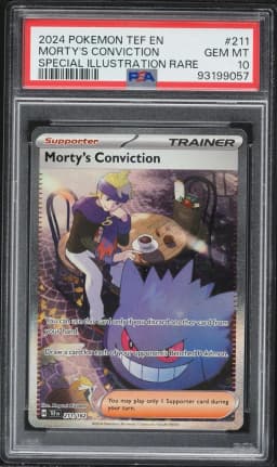 2024 #211 Morty's Conviction PSA 10 Tef EN-Temporal Forces Pokemon
